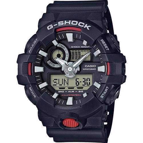 Image of mat sort resin med stål G-Shock quartz multifunktion (5522) Herre ur fra Casio